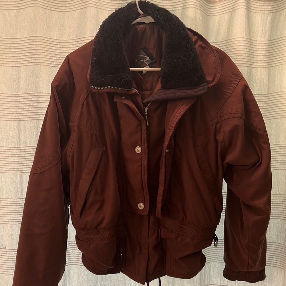 Brown vintage ski jacket